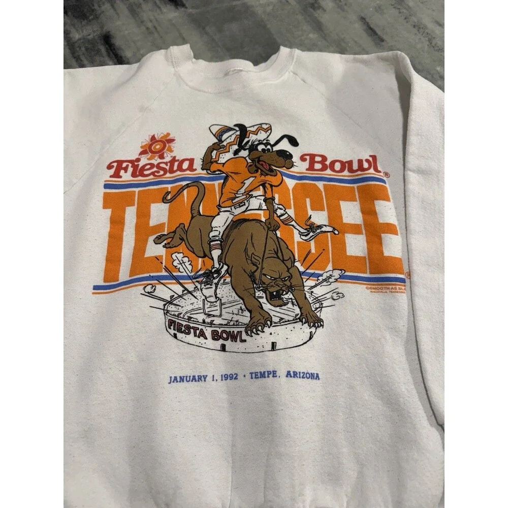 Vintage 90s Large Tennessee Volunteers Sweatshirt Mens Crewneck Cotton Bowl